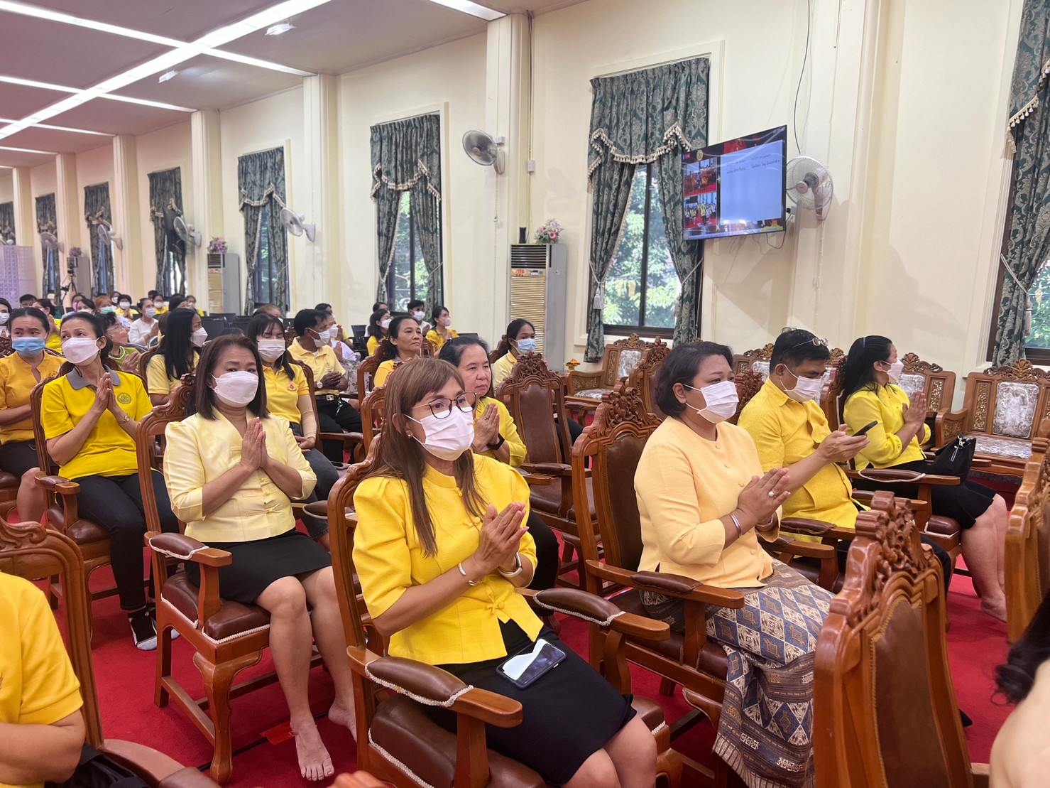 พัฒนาชุมชนอยุธยา ร่วมโครงการวัด ประชา รัฐ สร้างสุข เนื่องในโอกาสมหามงคลวันเฉลิมพระชนมพรรษา 28 กรกฏาคม 2566