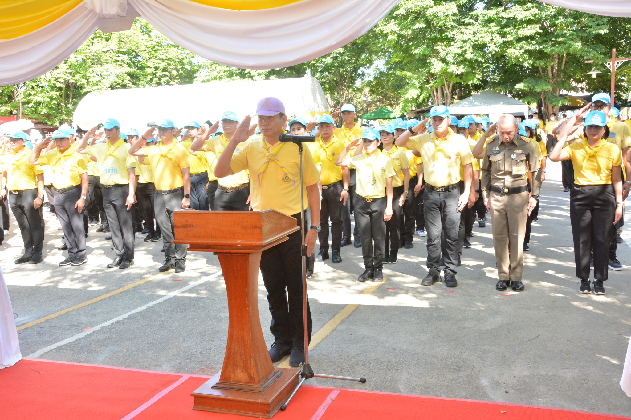 จังหวัดพระนครศรีอยุธยา จัดกิจกรรมจิตอาสาพระราชทานบำเพ็ญประโยชน์ต่อสาธารณะ รอบเขตพระราชฐานพระราชวังบางปะอิน เพื่อเฉลิมพระเกียรติ พระบาทสมเด็จพระเจ้าอยู่หัว เนื่องในวโรกาสวันเฉลิมพระชนมพรรษา 28 กรกฎาคม 2566