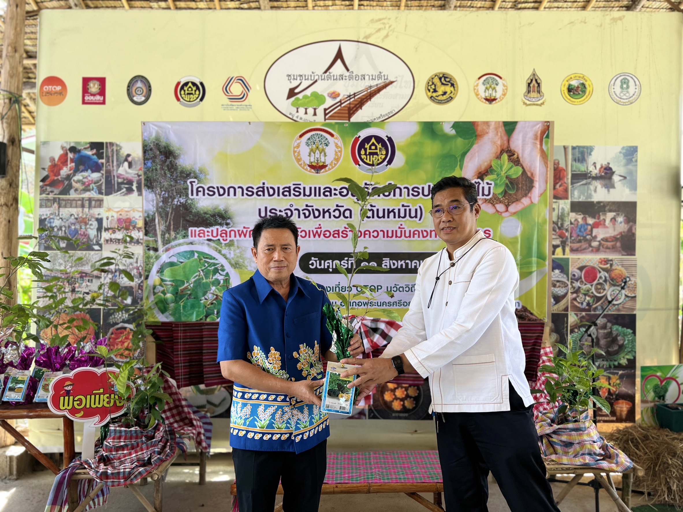 พช.อยุธยา ส่งเสริมและอนุรักษ์การปลูกต้นไม้ประจำจังหวัด (ต้นหมัน) และปลูกผักสวนครัวเพื่อสร้างความมั่นคงทางอาหาร