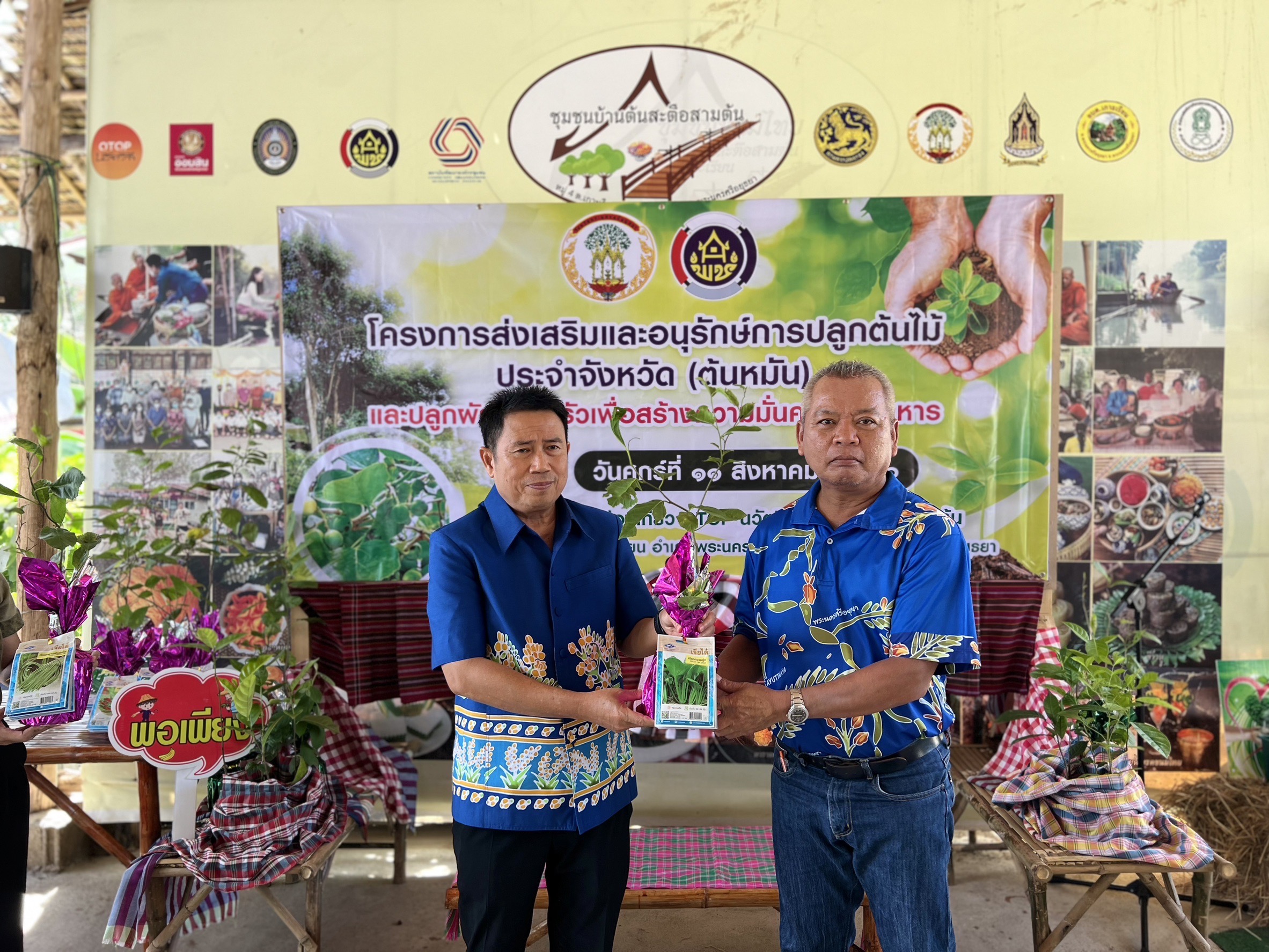 พช.อยุธยา ส่งเสริมและอนุรักษ์การปลูกต้นไม้ประจำจังหวัด (ต้นหมัน) และปลูกผักสวนครัวเพื่อสร้างความมั่นคงทางอาหาร