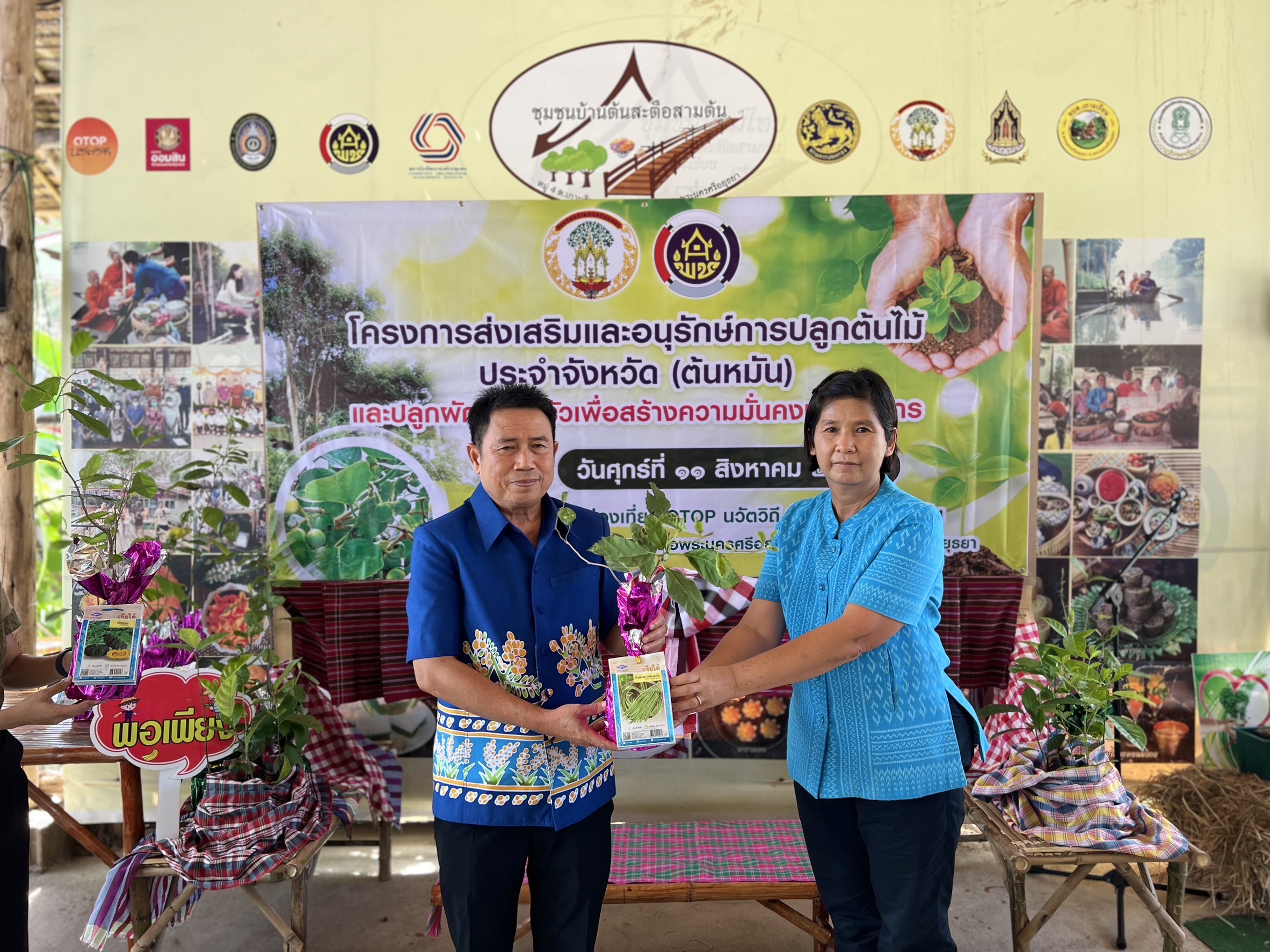 พช.อยุธยา ส่งเสริมและอนุรักษ์การปลูกต้นไม้ประจำจังหวัด (ต้นหมัน) และปลูกผักสวนครัวเพื่อสร้างความมั่นคงทางอาหาร