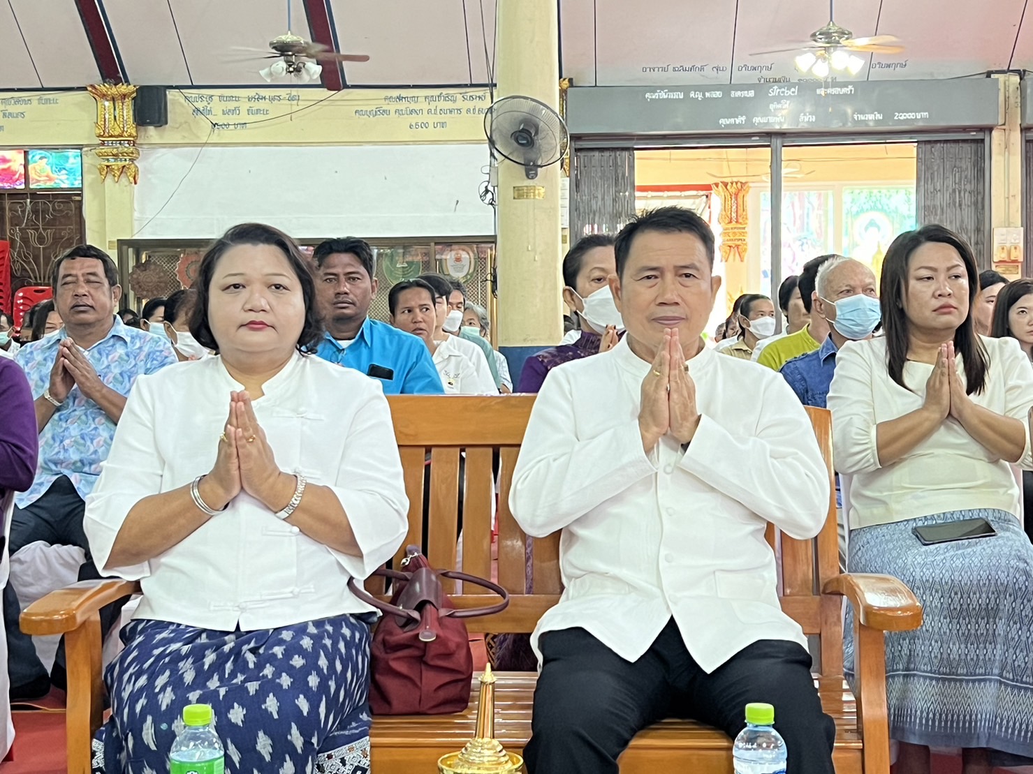 พัฒนาการจังหวัดอยุธยา ร่วมพิธีทำบุญตักบาตร เข้าวัดปฏิบัติธรรมวันธรรมสวนะ