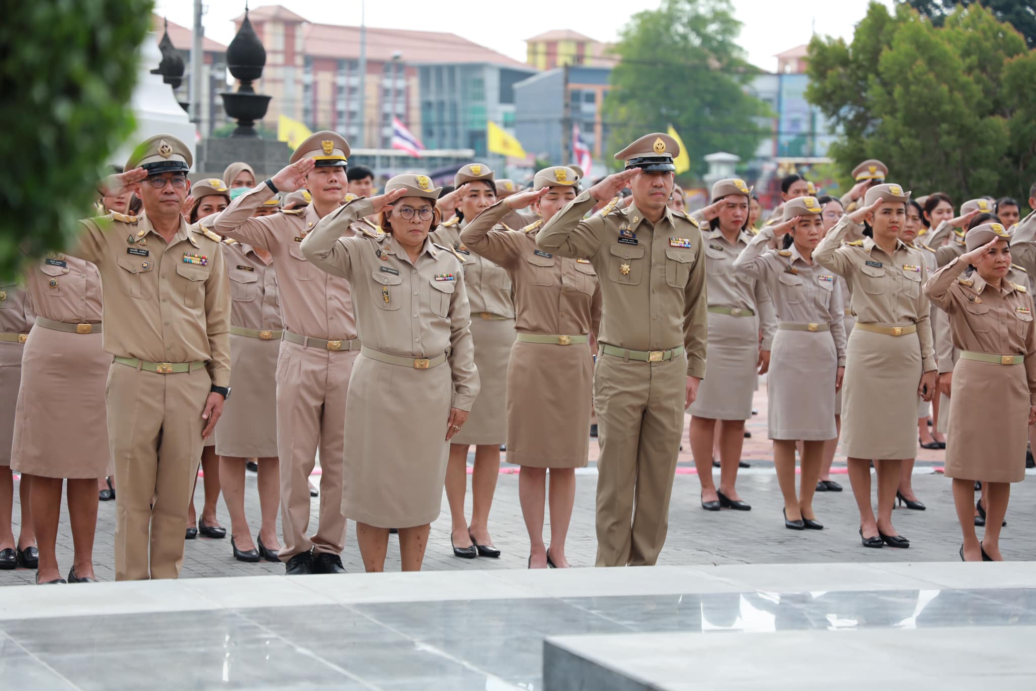 พช.กรุงเก่า ร่วมเคารพธงชาติและร้องเพลงชาติไทย เนื่องในวันพระราชทานธงชาติไทย 28 กันยายน (Thai National Flag Day)