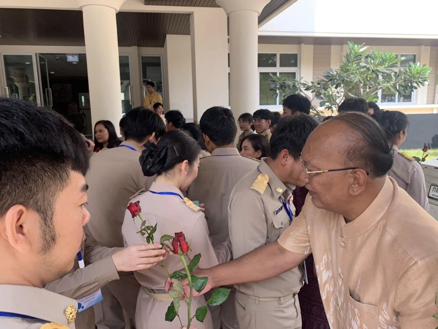 พช.กรุงเก่า ให้การต้อนรับ และให้กำลังใจข้าราชการเมล็ดพันธุ์ใหม่กรมการพัฒนาชุมชน พก.130