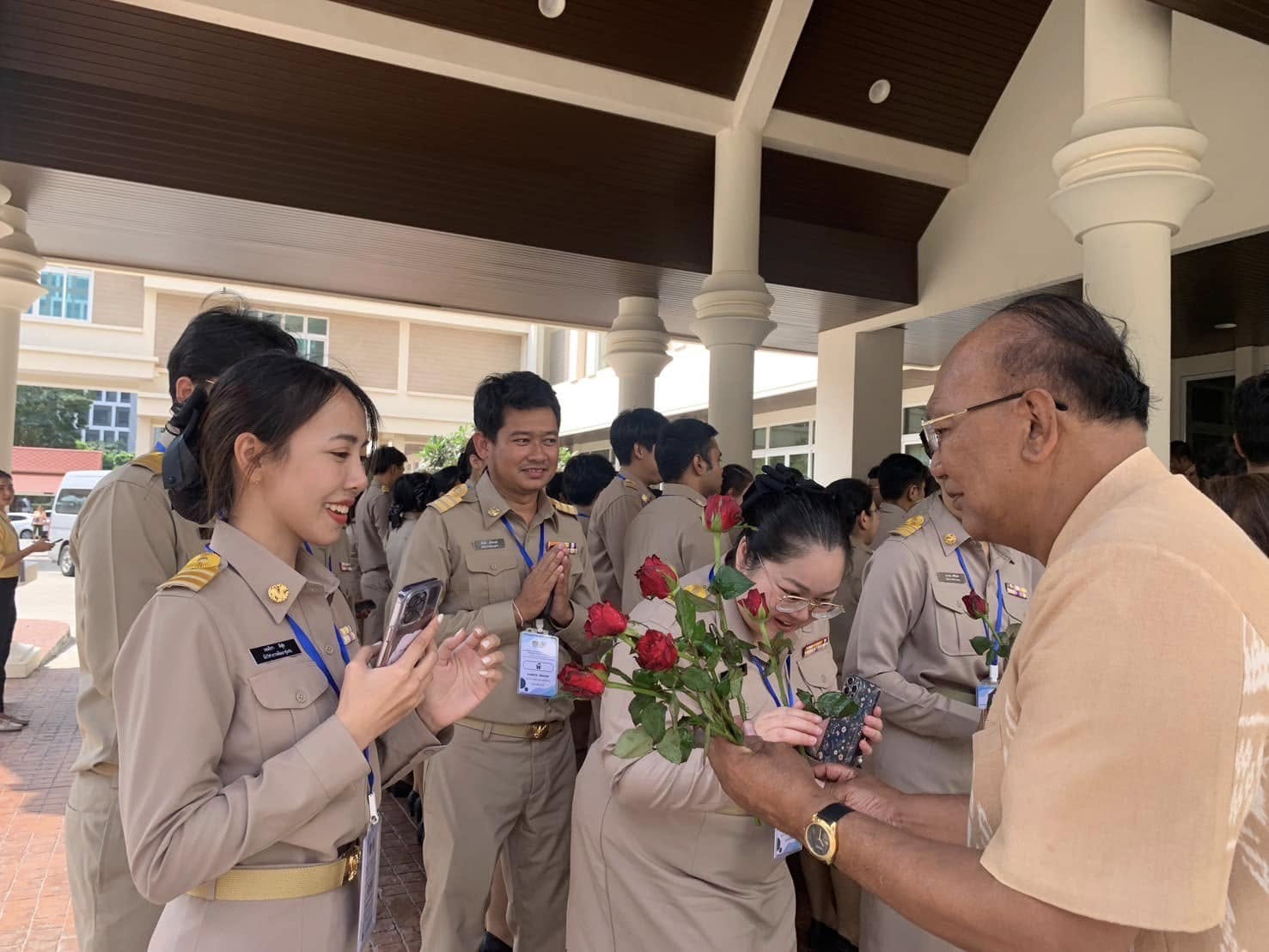 พช.กรุงเก่า ให้การต้อนรับ และให้กำลังใจข้าราชการเมล็ดพันธุ์ใหม่กรมการพัฒนาชุมชน พก.130