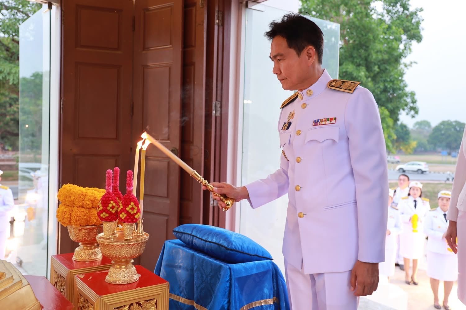 พช.อยุธยา ร่วมพิธีสักการะและพิธีบรวงสรวงดวงพระวิญญาณสมเด็จพระเจ้าอู่ทอง องค์ปฐมบรมกษัตริย์ เนื่องในวันสถาปนากรุงศรีอยุธยา ครบรอบ 675 ปี
