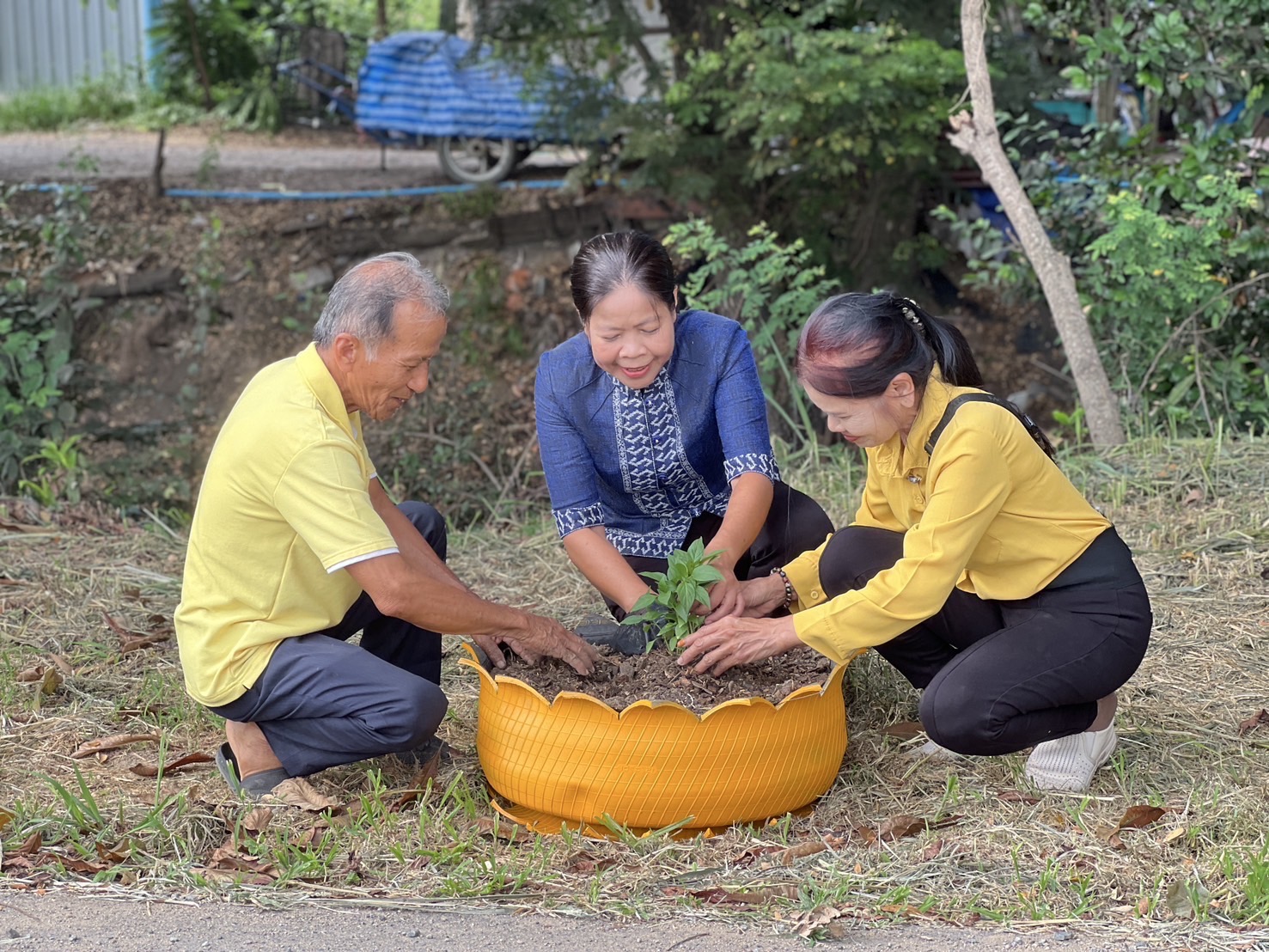 พช.อยุธยา ดำเนินโครงการส่งเสริม กิจกรรมทางนี้มีผล ผู้คนรักกัน ณ ตำบลลาดน้ำเค็ม อำเภอผักไห่🪴