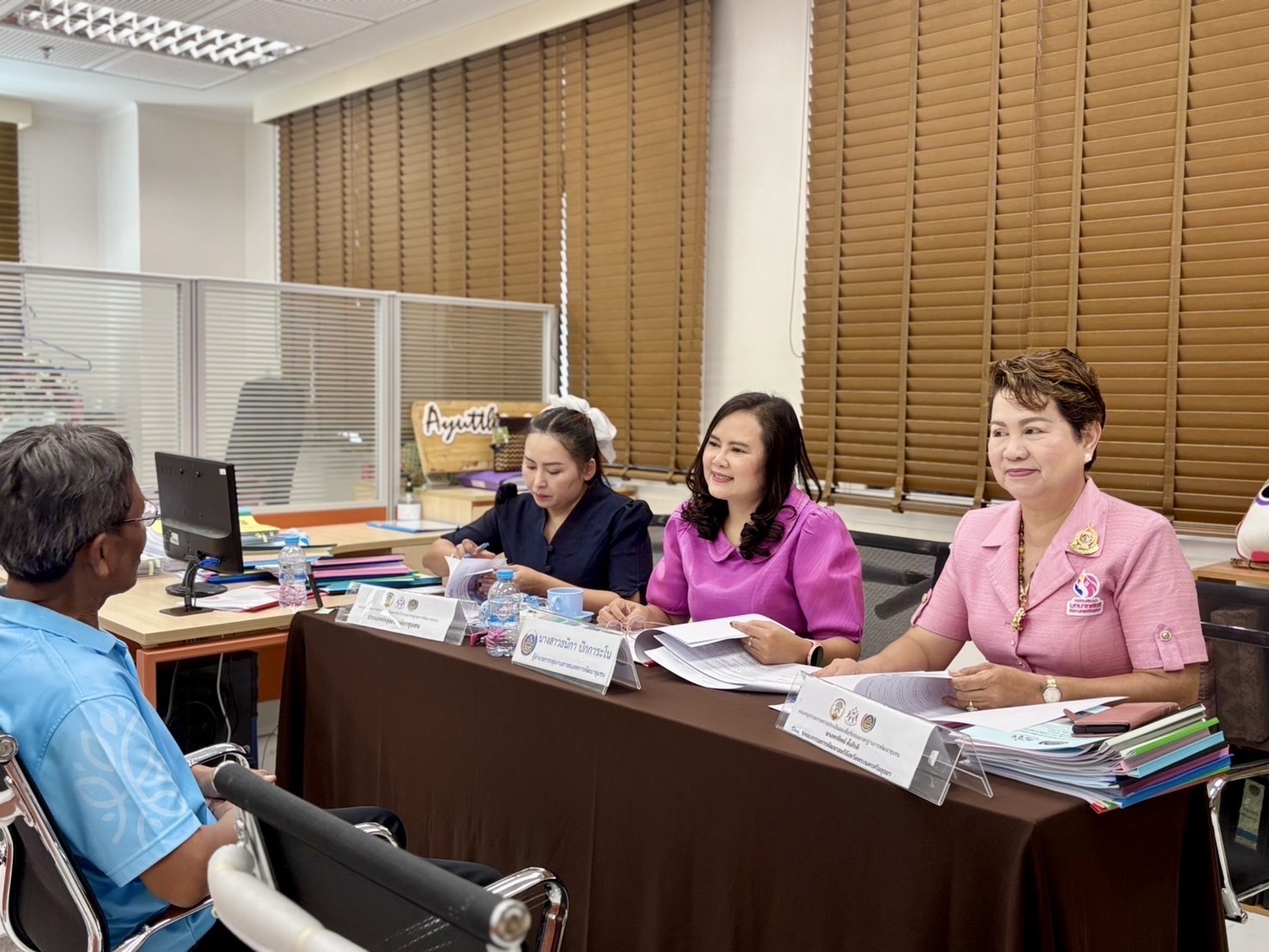 พช.อยุธยา ดำเนินการตรวจประเมินเพื่อรับรองระบบมาตรฐานการพัฒนาชุมชน (มชช.) ระดับจังหวัด ประจำปี 2568